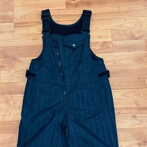 Columbia Omni-Shield Boys size 10 12 Black Waterproof Snowsuit Snow Bib Overalls